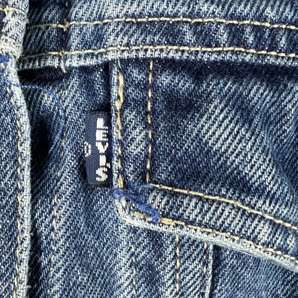 Levi's Made & Crafted Jean Jacket Women Medium Big E Blue Pleated Back Trucker - Picture 5 of 16